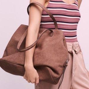 Free people large brown tote bag
